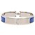 Hermès Hermes Click H GM Emaille Armreif Silber Blau - Ansicht 3