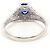 Autre Marque Platinring mit Saphir und Diamant - vista 3