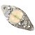 Autre Marque Platin-Ring mit Diamant und Opal