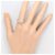 Autre Marque Platin-Ring mit Diamant und Opal - Ansicht 6