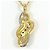 Autre Marque Collar de platino PT850 y oro amarillo de 18K con diamante Dorado - vista 3