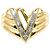 Autre Marque Bague anneau en platine PT900 et or jaune 18K sertie de diamants Doré