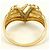 Autre Marque Bague anneau en platine PT900 et or jaune 18K sertie de diamants Doré - vue 3