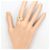 Autre Marque Bague anneau en platine PT900 et or jaune 18K sertie de diamants Doré - vue 6