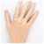 Autre Marque 18K Gelbgold- und Platin 900 Bandring mit Diamant Golden - Ansicht 6