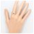 Autre Marque 18K Gelbgold- und Platinring mit Saphir und Diamant Golden - Ansicht 5