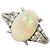 Autre Marque Platin 900 Ring mit Opal und Diamant