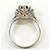 Autre Marque Platin 900 Ring mit Opal und Diamant - Ansicht 3