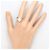 Autre Marque Platin 900 Ring mit Opal und Diamant - Ansicht 7