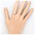 Autre Marque Platin 900 Ringband mit Diamant - Ansicht 5