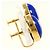 Autre Marque Orecchini a clip in oro giallo 18K con lapislazzuli D'oro - vista 3