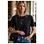 Camiseta Chanel Primavera 2020 de algodón negro con bordados - vista 3