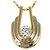Autre Marque Collana in platino PT900 e oro giallo 18K con diamante D'oro