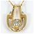 Autre Marque Collana in platino PT900 e oro giallo 18K con diamante D'oro - vista 3