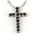 Autre Marque Collana in oro bianco 18K con diamante nero D'oro