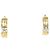 Autre Marque Orecchini a cerchio in oro giallo 18K con zircone cubico D'oro