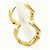 Autre Marque Orecchini a cerchio in oro giallo 18K con zircone cubico D'oro - vista 2