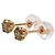 Autre Marque Eleganti orecchini a lobo in oro rosa con diamanti marroni Marrone D'oro