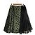 Autre Marque Falda plisada asimétrica en jacquard TARO HORIUCHI Negro Verde Caqui