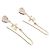 Autre Marque Brincos de ouro amarelo 14K com pedra colorida Dourado - vista 3