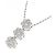Autre Marque Collana a fiore con diamanti in oro bianco Au750 Argento - vista 3