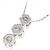 Autre Marque Collana a fiore con diamanti in oro bianco Au750 Argento - vista 4