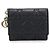 Christian Dior Black Leather Tri-fold Wallet