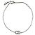 Bracciale charm con motivo logo CD Christian Dior Argento
