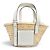 Borsa cesta Loewe in pelle bianca Anagram Bianco