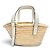 Borsa cesta Loewe in pelle bianca Anagram Bianco - vista 3
