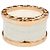 Bulgari Anello B.zero1 in ceramica e oro rosa Bvlgari Bianco D'oro - vista 2