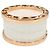 Bulgari Anello B.zero1 in ceramica e oro rosa Bvlgari Bianco D'oro - vista 3