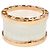 Bulgari Anello B.zero1 in ceramica e oro rosa Bvlgari Bianco D'oro - vista 4