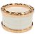 Bulgari Anello B.zero1 in ceramica e oro rosa Bvlgari Bianco D'oro - vista 5