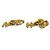 Brincos de clip Chanel Vintage 93A Metal Lava Flower Dourado - vista 3