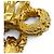 Brincos de clip Chanel Vintage 93A Metal Lava Flower Dourado - vista 7