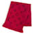 Sciarpa Louis Vuitton Ruby Monogram con frange Rosso