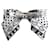 Hermès Barrette in seta HERMES Grenelle PM Accessorio per capelli Nero Bianco - vista 2