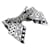 Hermès Barrette in seta HERMES Grenelle PM Accessorio per capelli Nero Bianco - vista 3