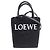 Borsa tote A5 in rafia nera e pelle Loewe Nero