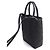 Borsa tote A5 in rafia nera e pelle Loewe Nero - vista 2