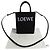 Borsa tote A5 in rafia nera e pelle Loewe Nero - vista 7