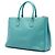 Prada Blue Large Saffiano Lux Galleria Double Zip Tote Turchese - vista 2
