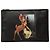 Clutch in pelle con stampa Bambi nera Givenchy Nero