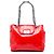 Tote Chanel Red Patent Mademoiselle Lock Bijoux Chain Rosso