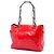 Tote Chanel Red Patent Mademoiselle Lock Bijoux Chain Rosso - vista 2