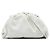 Bottega Veneta White Lambskin The Mini Pouch Crossbody Bianco Bianco sporco