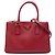Sac à main Prada Red Medium Saffiano Lux Galleria Double Zip Rouge