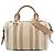 Bolsa bowling Nevinson em canvas com acabamento em camurça marrom Burberry