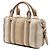 Bolsa bowling Nevinson em canvas com acabamento em camurça marrom Burberry - vista 2